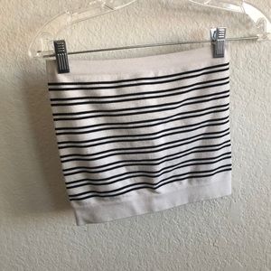 Urban Outfitters White&Black Striped Tube Top